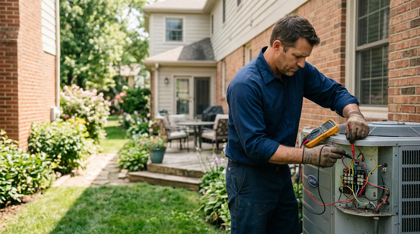 HVAC technician working near Hydro, OK